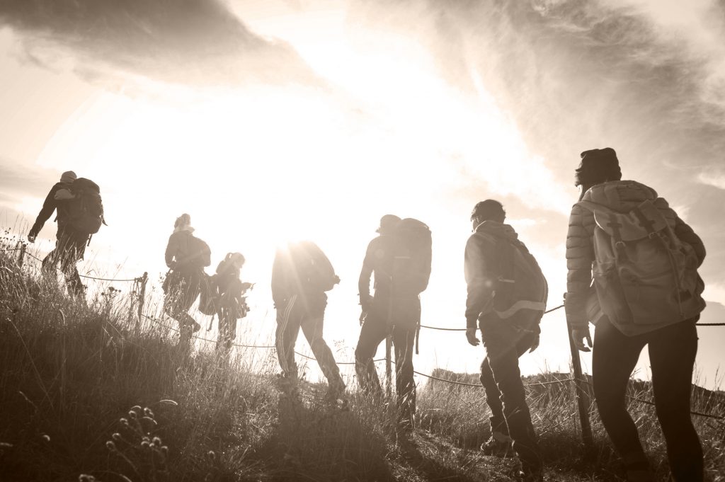 group of people navigating risk